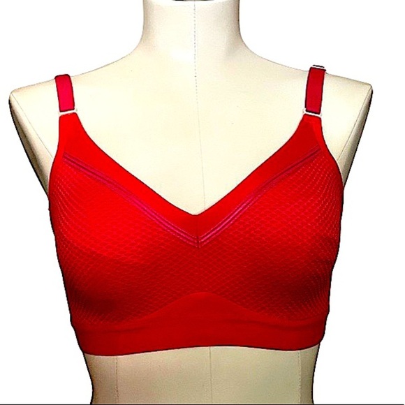 TRIUMPH Triaction Free Motion N 32DD red and magenta sports bra - Picture 7 of 7